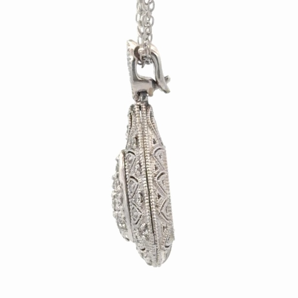 Teardrop Multi Diamond Ladies Estate Pendant 078349 - Image 2