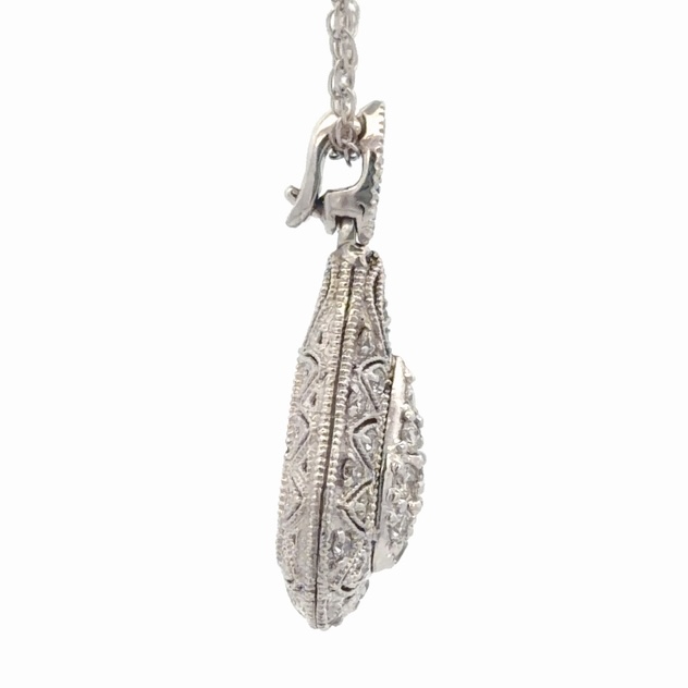 Teardrop Multi Diamond Ladies Estate Pendant 078349 - Image 4