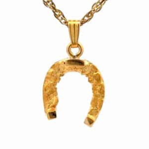 Gold Nugget Estate Horseshoe Ladies Pendant 078386