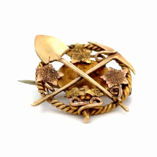 Black Hills Gold Pan Estate Pin 077372