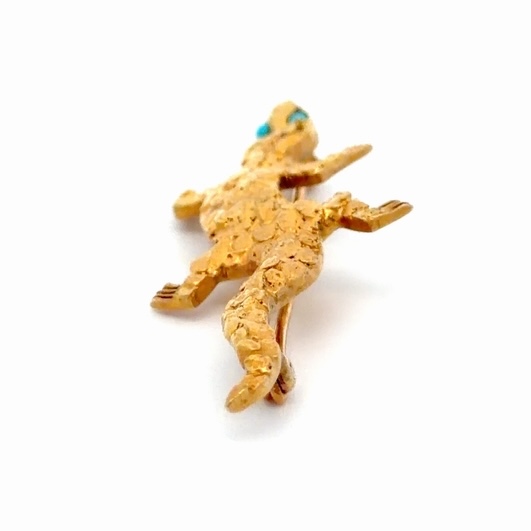 Gold Nugget Lizard Estate Pin 077381 - Image 2