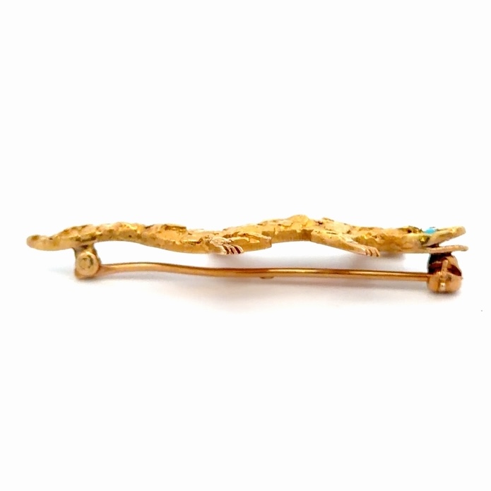 Gold Nugget Lizard Estate Pin 077381 - Image 3