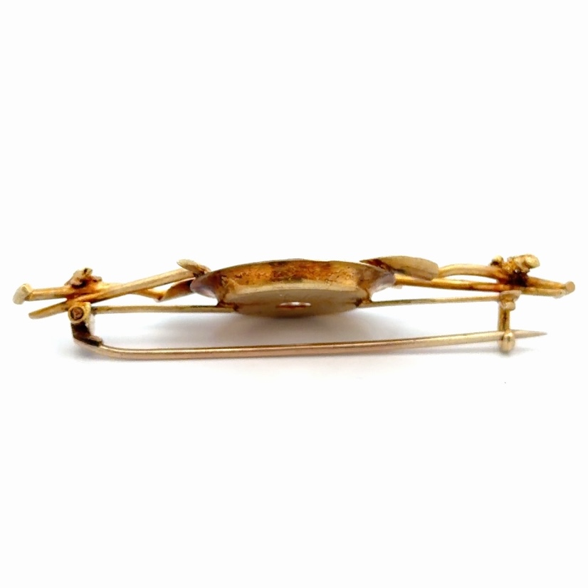 Rough Diamond Gold Pan Estate Pin 077384 - Image 3