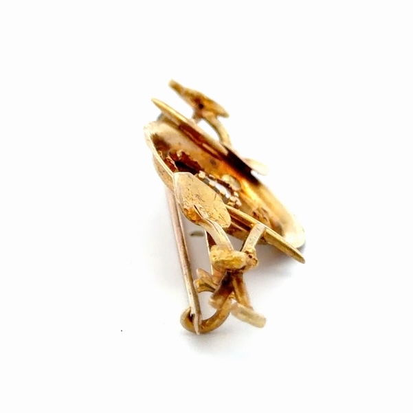 Rough Diamond Gold Pan Estate Pin 077384 - Image 4