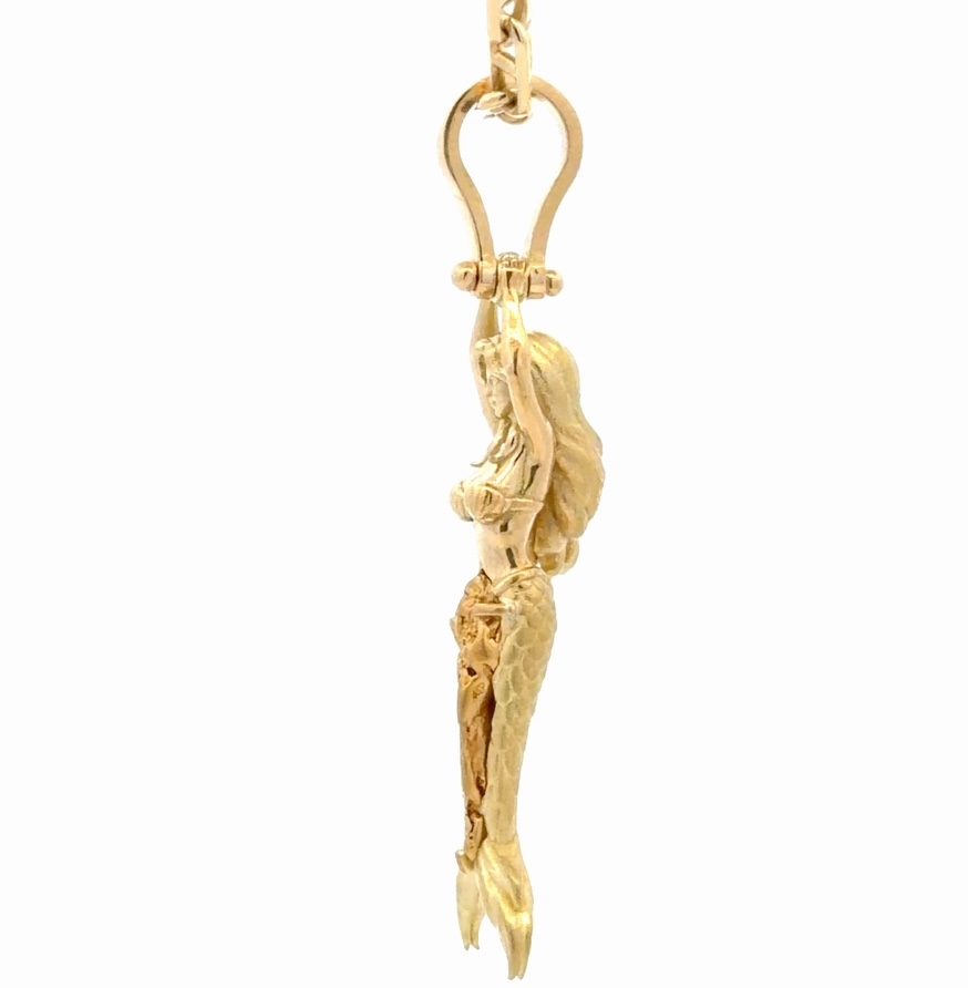18k & Nugget "Golden Mermaid" Pendant - Image 2