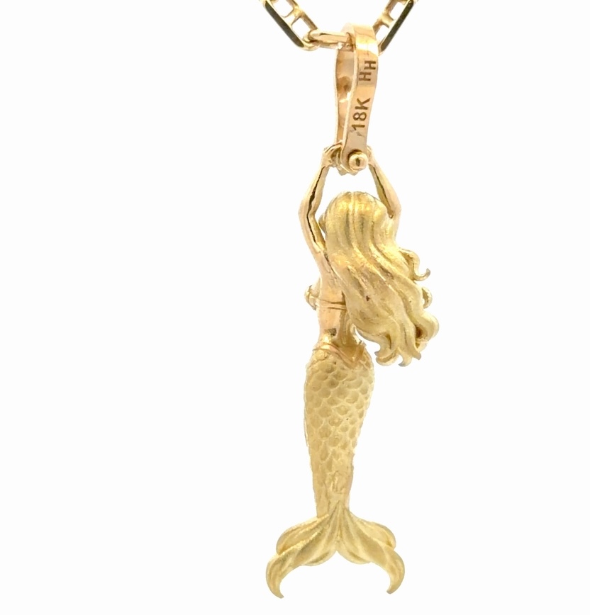 18k & Nugget "Golden Mermaid" Pendant - Image 3