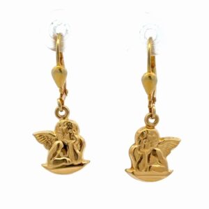 14K Gold Angel Estate Earrings 078391