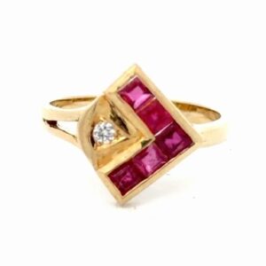 Rubies & Diamond Ladies Estate Ring 078397
