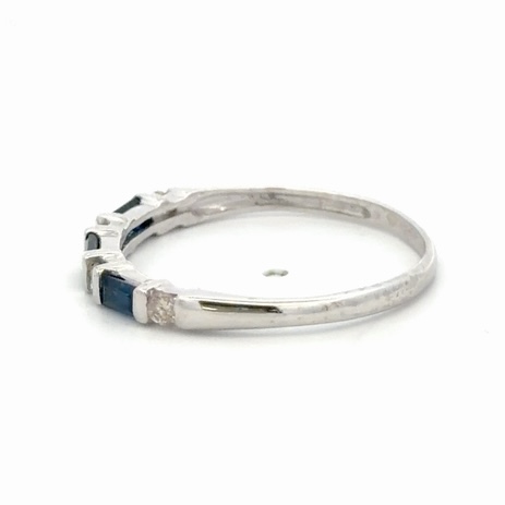 Platinum Diamond & Sapphire Ladies Estate Ring 078405 - Image 2