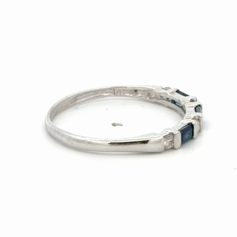 Platinum Diamond & Sapphire Ladies Estate Ring 078405 - Image 4