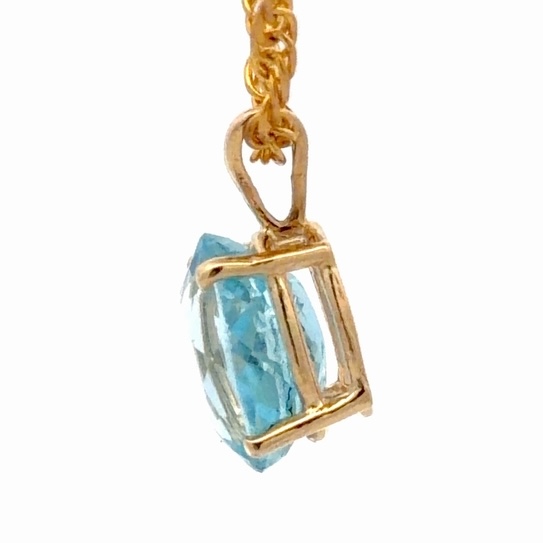 3ct Blue Topaz Ladies Estate Pendant 078409 - Image 3