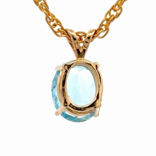 3ct Blue Topaz Ladies Estate Pendant 078409 - Image 4