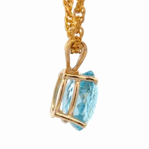 3ct Blue Topaz Ladies Estate Pendant 078409 - Image 2