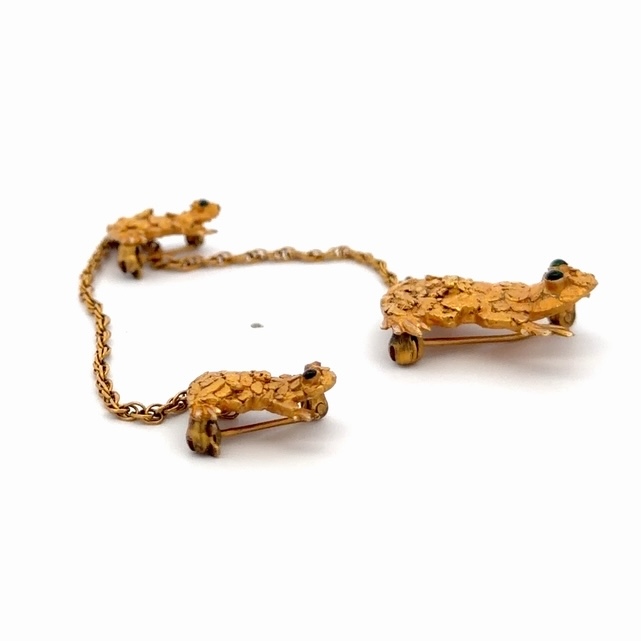 3 Frog Nugget Estate Pin 078419 - Image 4