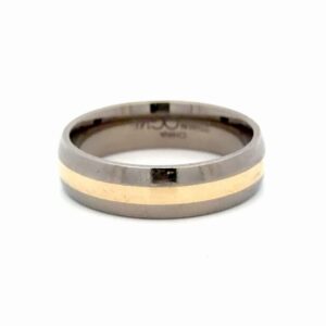 14K & Titanium Men's Estate Wedding Band 078436